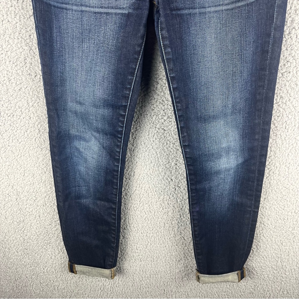 Madewell Women’s Skinny Skinny Dark Wash Mid-Rise Cuffed Jeans Size 25 - Picture 9 of 14
